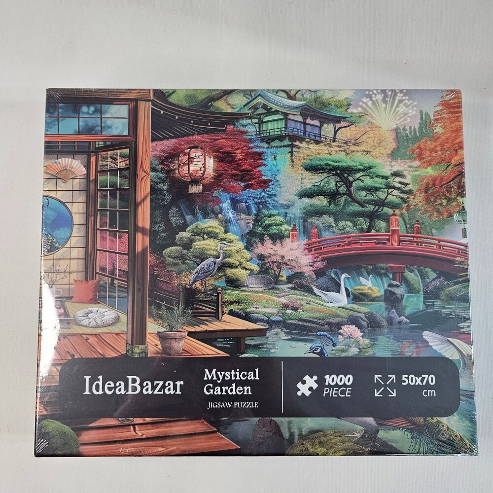 IdeaBazar Mystical Garden Puzzle Japanese Colorful Garden Tree Scenic Jigsaw